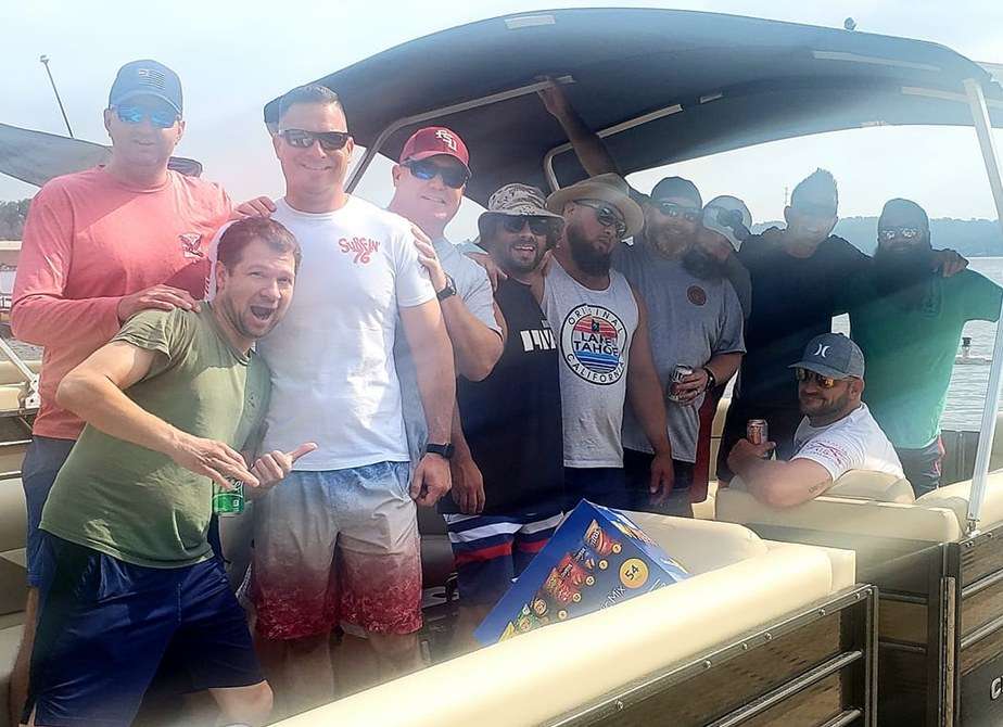 Out on the water together.