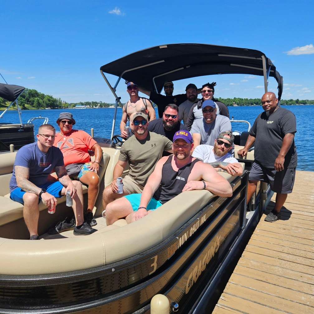 A pontoon day out on the lake.
